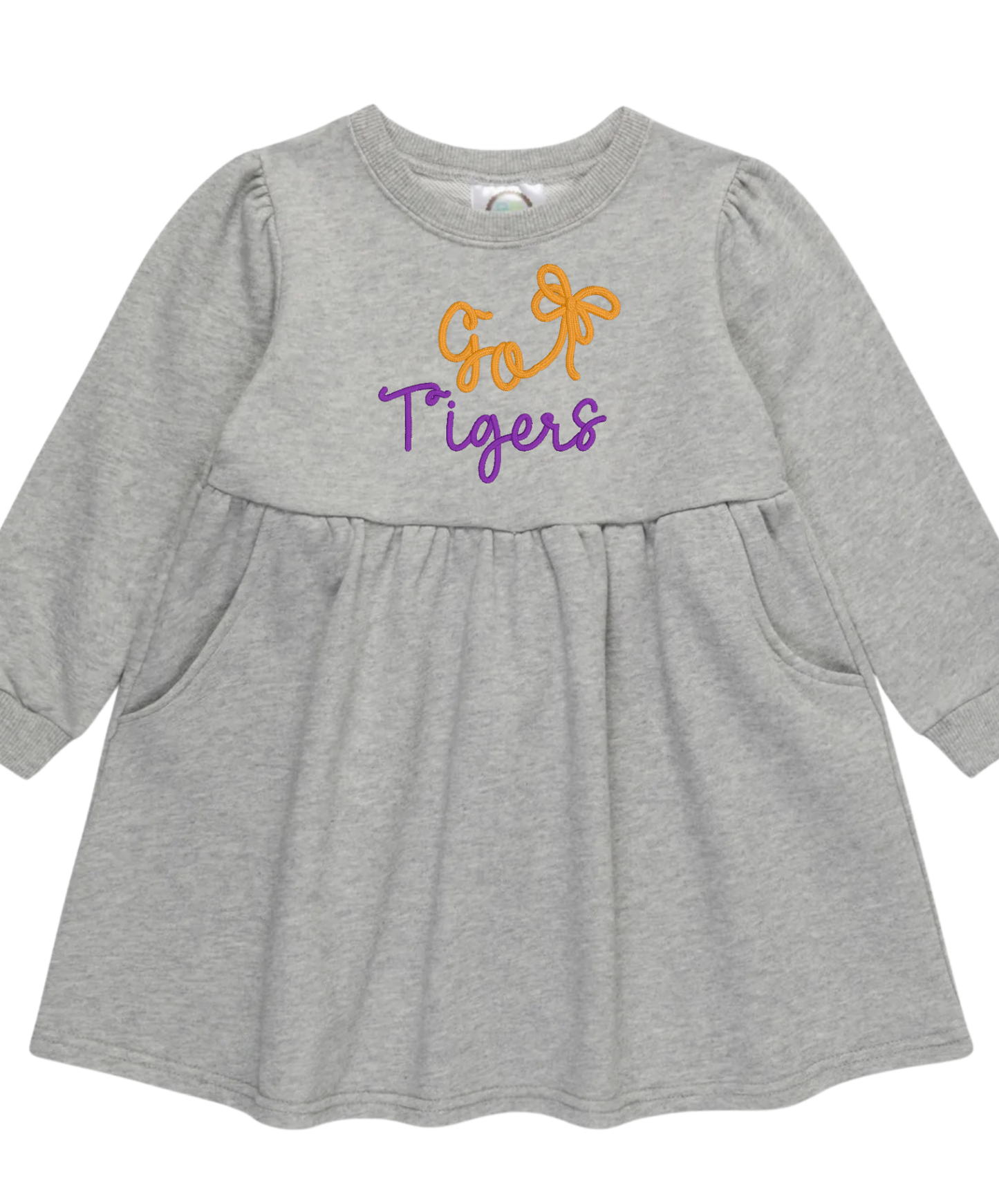 Go Team with Bow Sweatshirt Dress