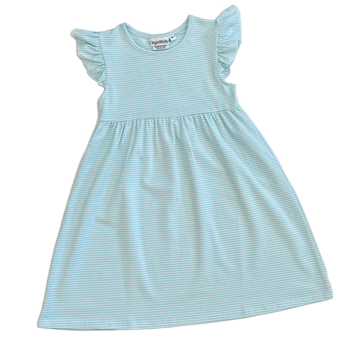 Striped Flutter Sleeve Dress