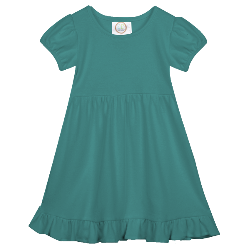 Short Sleeve Ruffle Dress