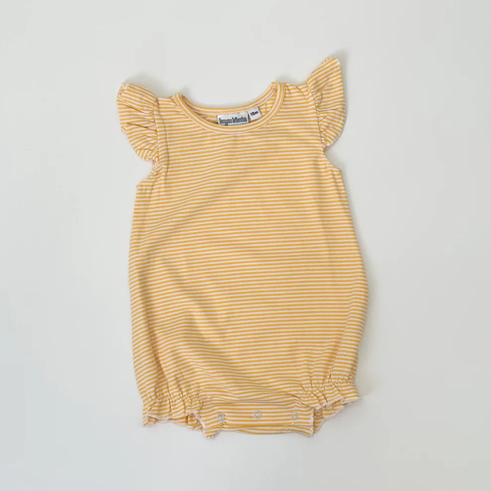 Striped Flutter Sleeve Bubble