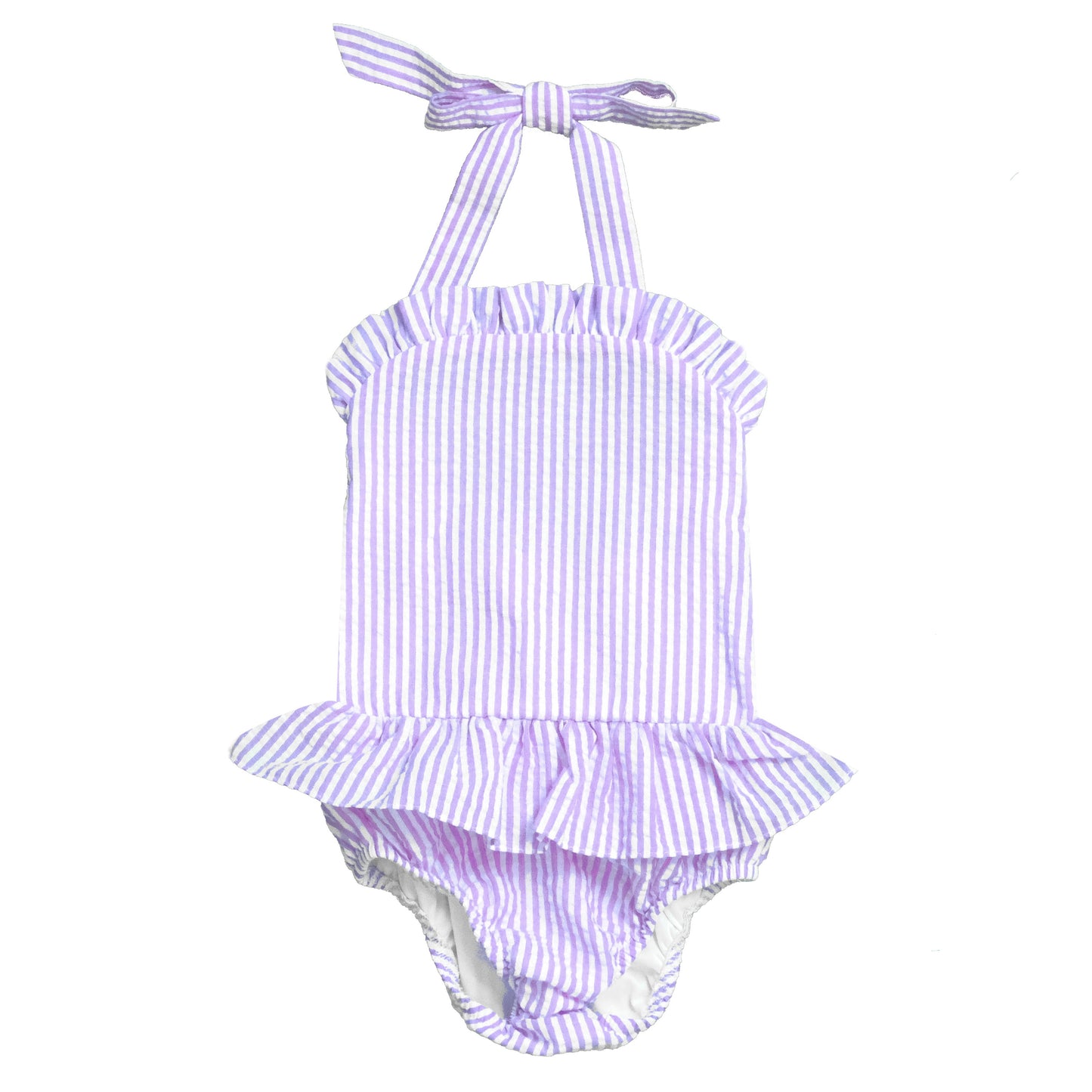 One-Piece Seersucker Bathing Suit