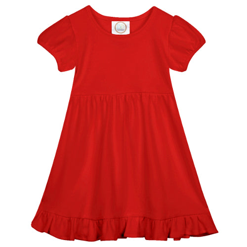 Short Sleeve Ruffle Dress