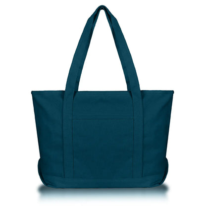 Solid Color Zippered Tote