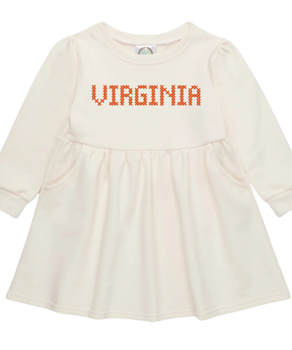 Custom Team Cross Stitch Sweatshirt Dress