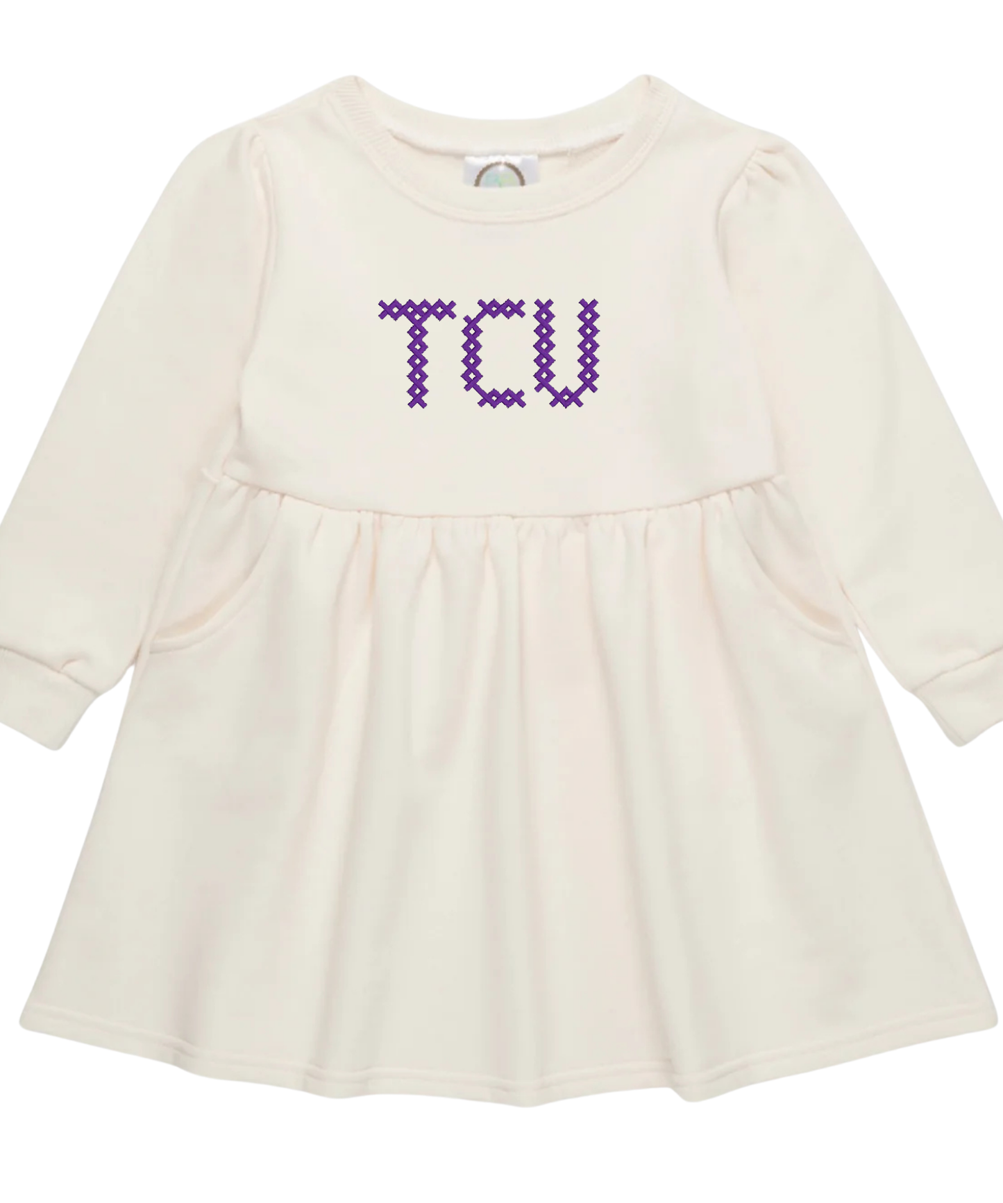 Custom Team Cross Stitch Sweatshirt Dress