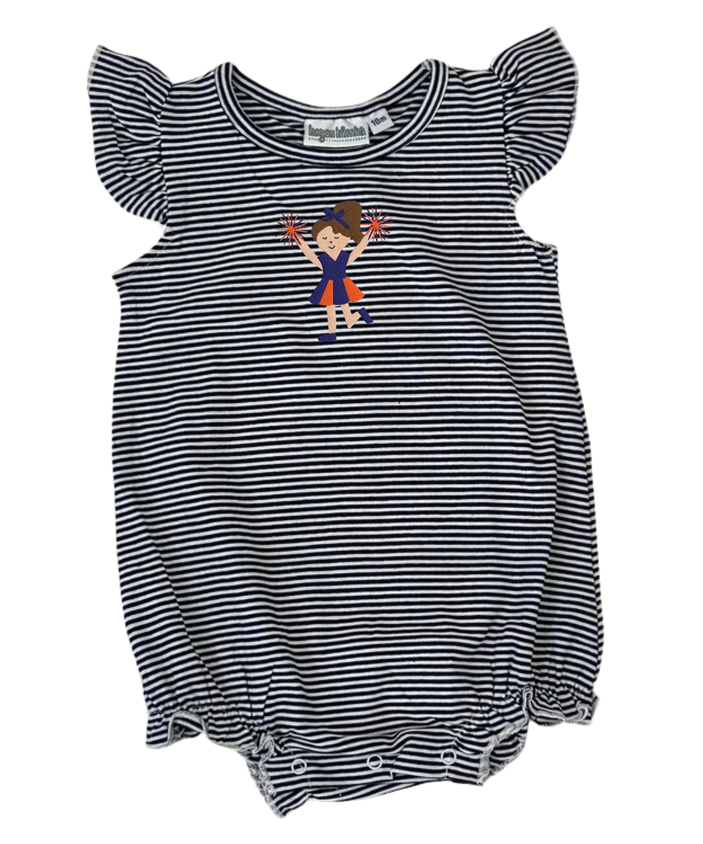 Custom Team Cheerleader Striped Bubble