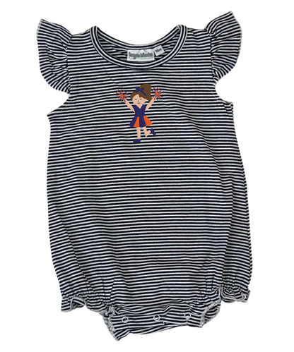 Custom Team Cheerleader Striped Bubble