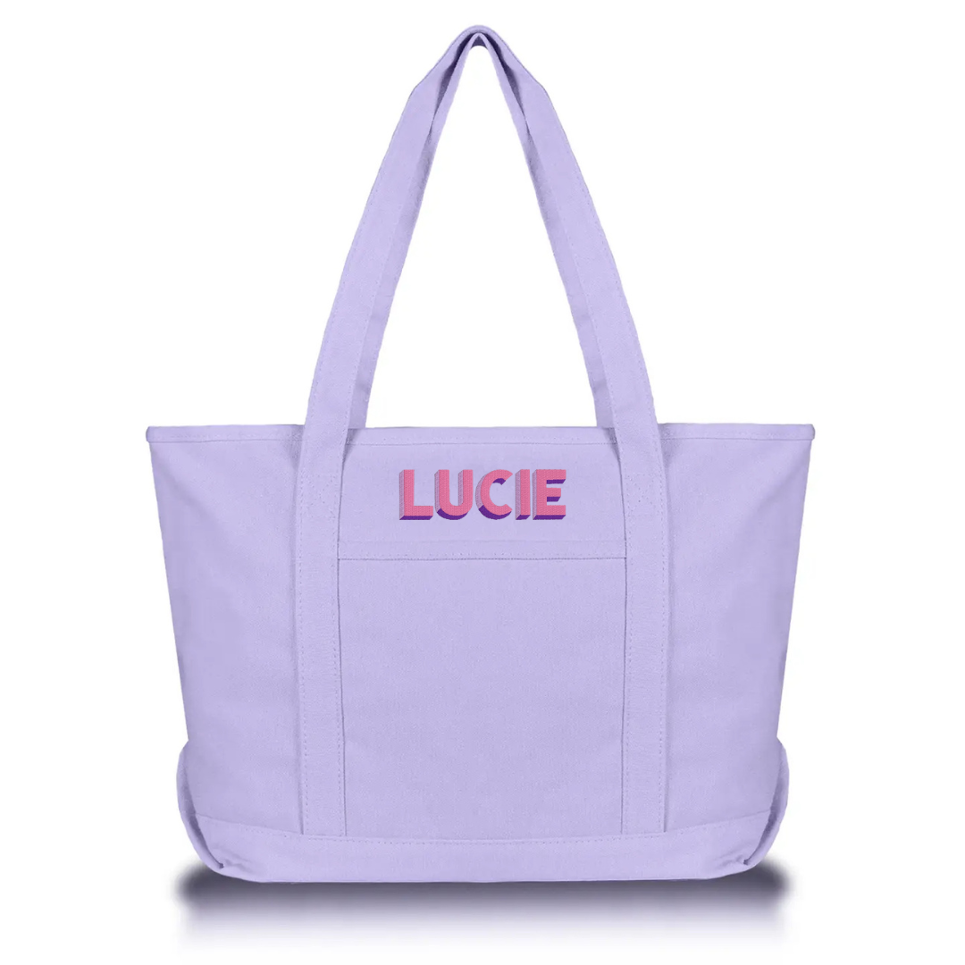 Solid Color Zippered Tote