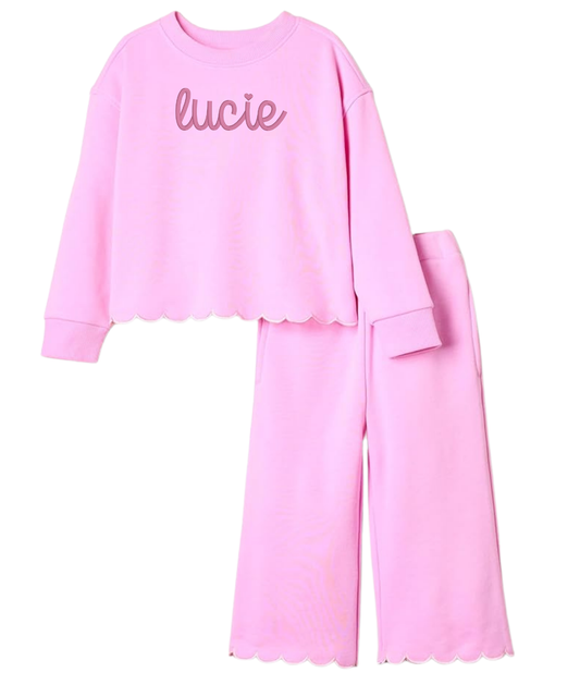 Scalloped Pants Set