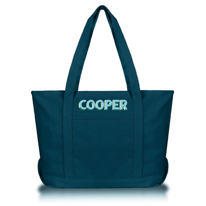 Solid Color Zippered Tote