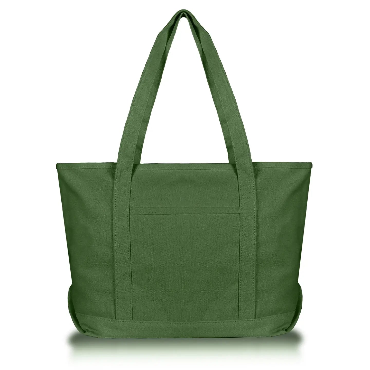 Solid Color Zippered Tote