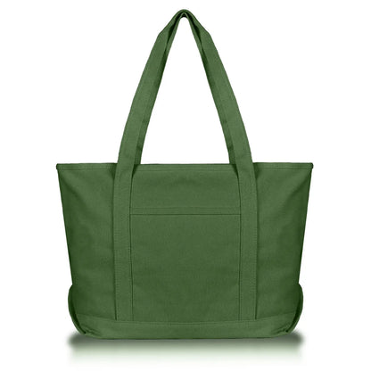 Solid Color Zippered Tote