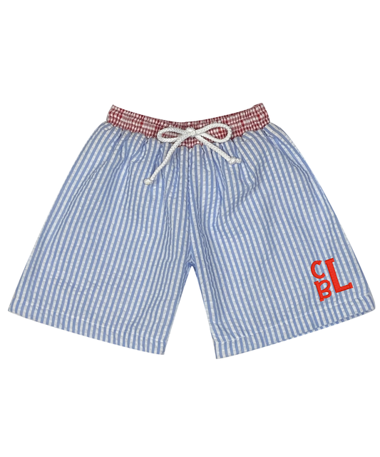 Seersucker Swim Shorts