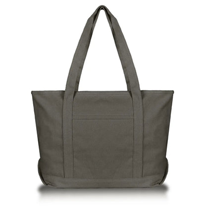 Solid Color Zippered Tote