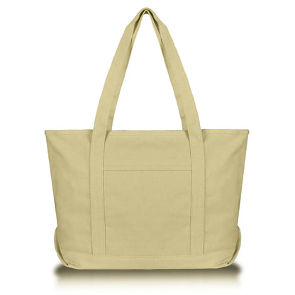 Solid Color Zippered Tote