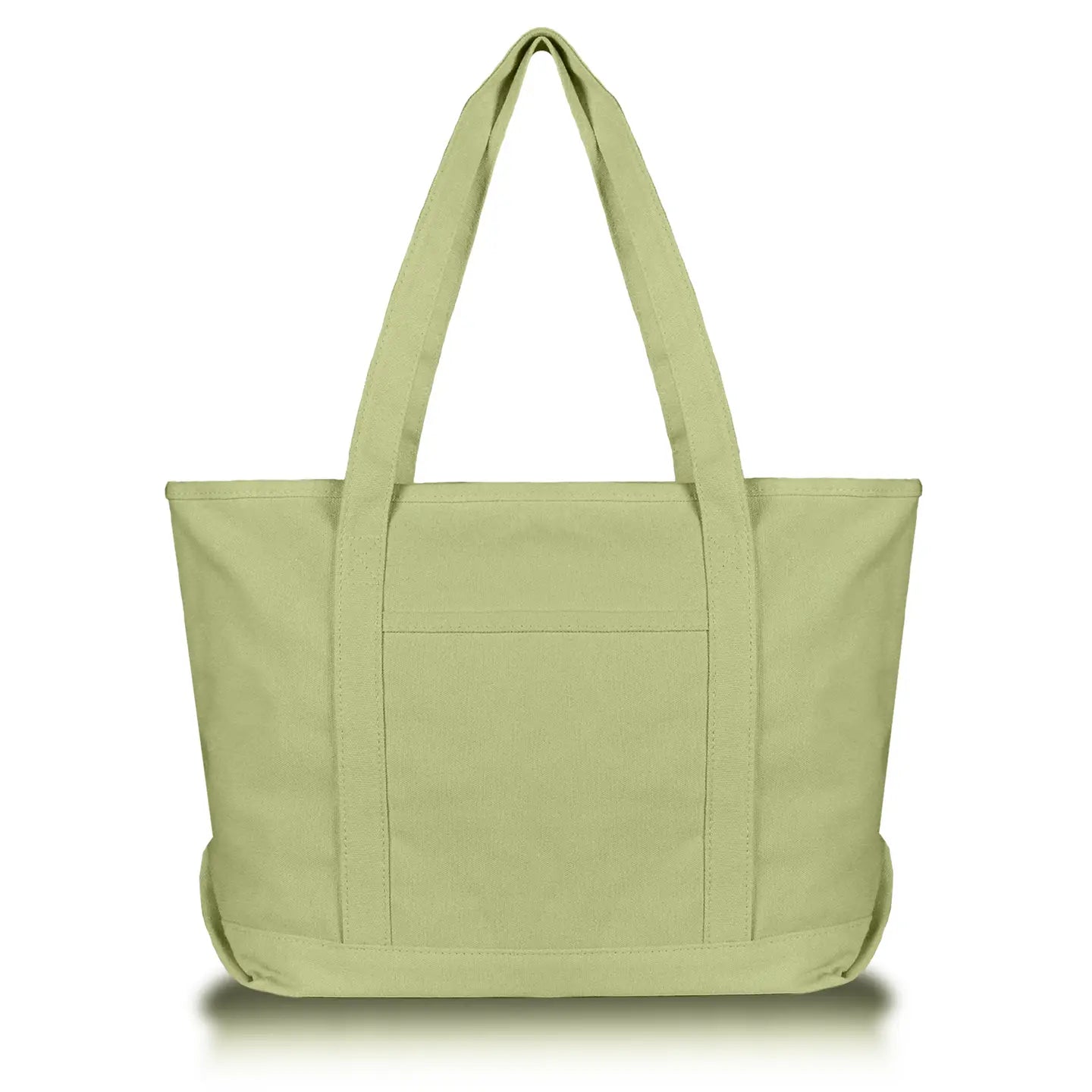 Solid Color Zippered Tote