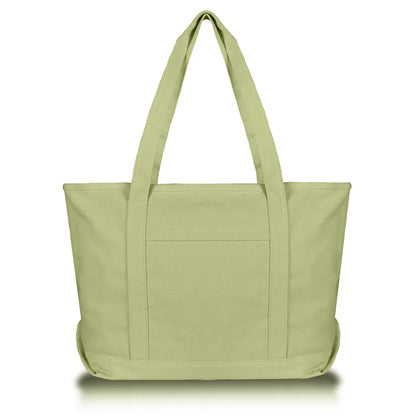 Solid Color Zippered Tote