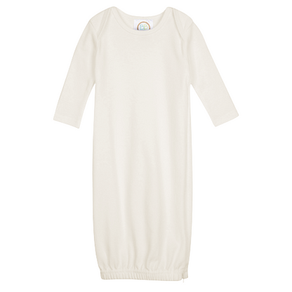 Long Sleeve Infant Gown with Hidden Zipper
