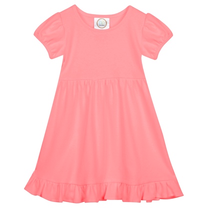 Short Sleeve Ruffle Dress