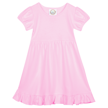 Short Sleeve Ruffle Dress