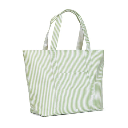 JUMBO TOTE - PIMLICO STRIPE SAGE
