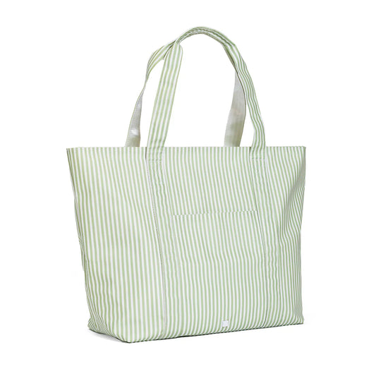 JUMBO TOTE - PIMLICO STRIPE SAGE
