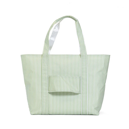 JUMBO TOTE - PIMLICO STRIPE SAGE