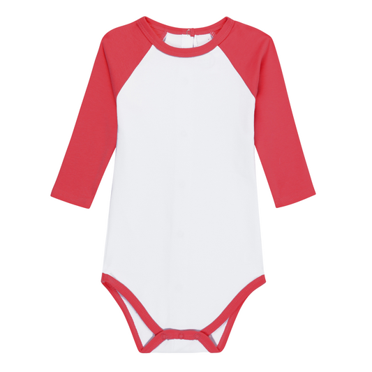 Baseball Style Infant Body Suit