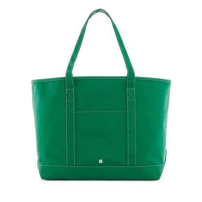 MAXI TOTE - COATED CANVAS KELLY GREEN