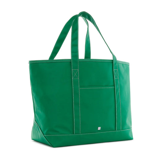 MAXI TOTE - COATED CANVAS KELLY GREEN