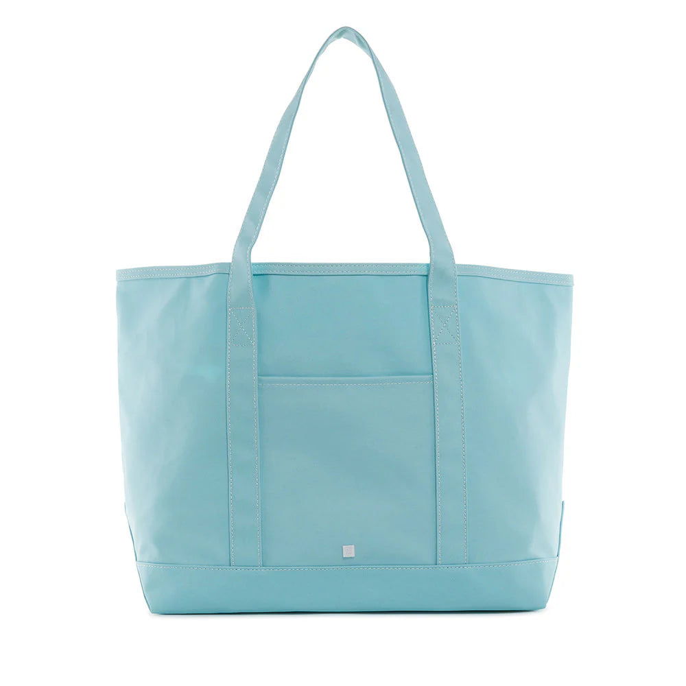 MAXI TOTE - COATED CANVAS LAKE BLUE