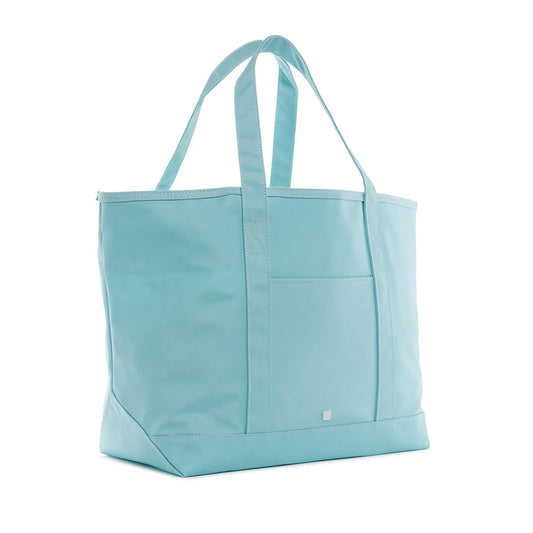 MAXI TOTE - COATED CANVAS LAKE BLUE