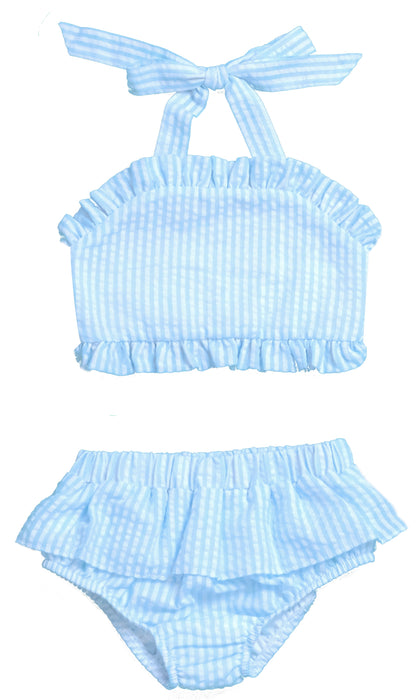 Two-piece Seersucker Bathing Suit