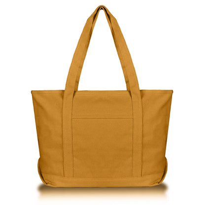 Solid Color Zippered Tote