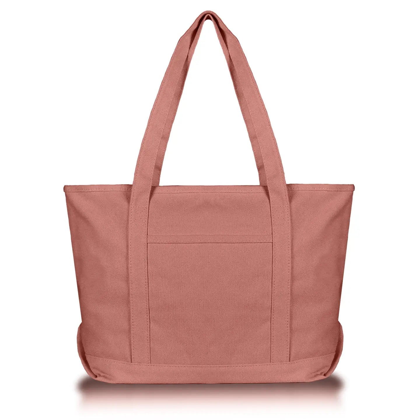 Solid Color Zippered Tote