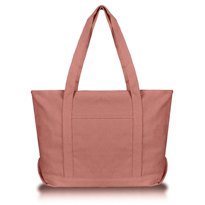 Solid Color Zippered Tote