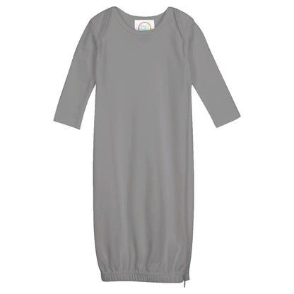 Long Sleeve Infant Gown with Hidden Zipper