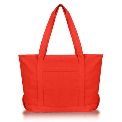 Solid Color Zippered Tote