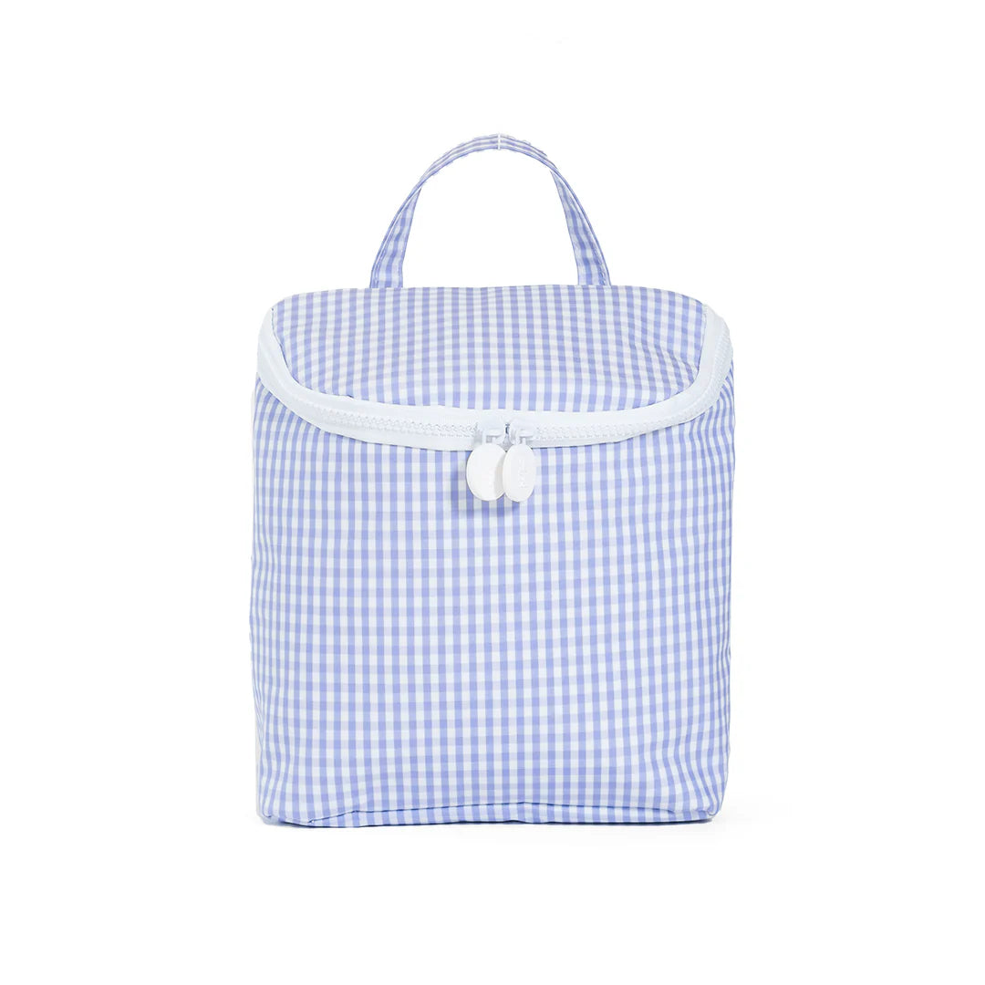 TAKE AWAY INSULATED LUNCH BAG - GINGHAM LILAC