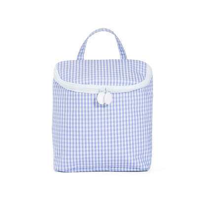 TAKE AWAY INSULATED LUNCH BAG - GINGHAM LILAC
