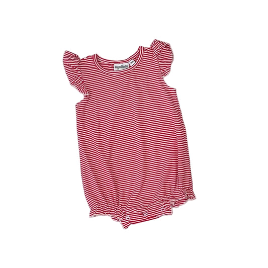 Striped Flutter Sleeve Bubble