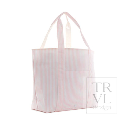 JUMBO TOTE - PIMLICO STRIPE PINK