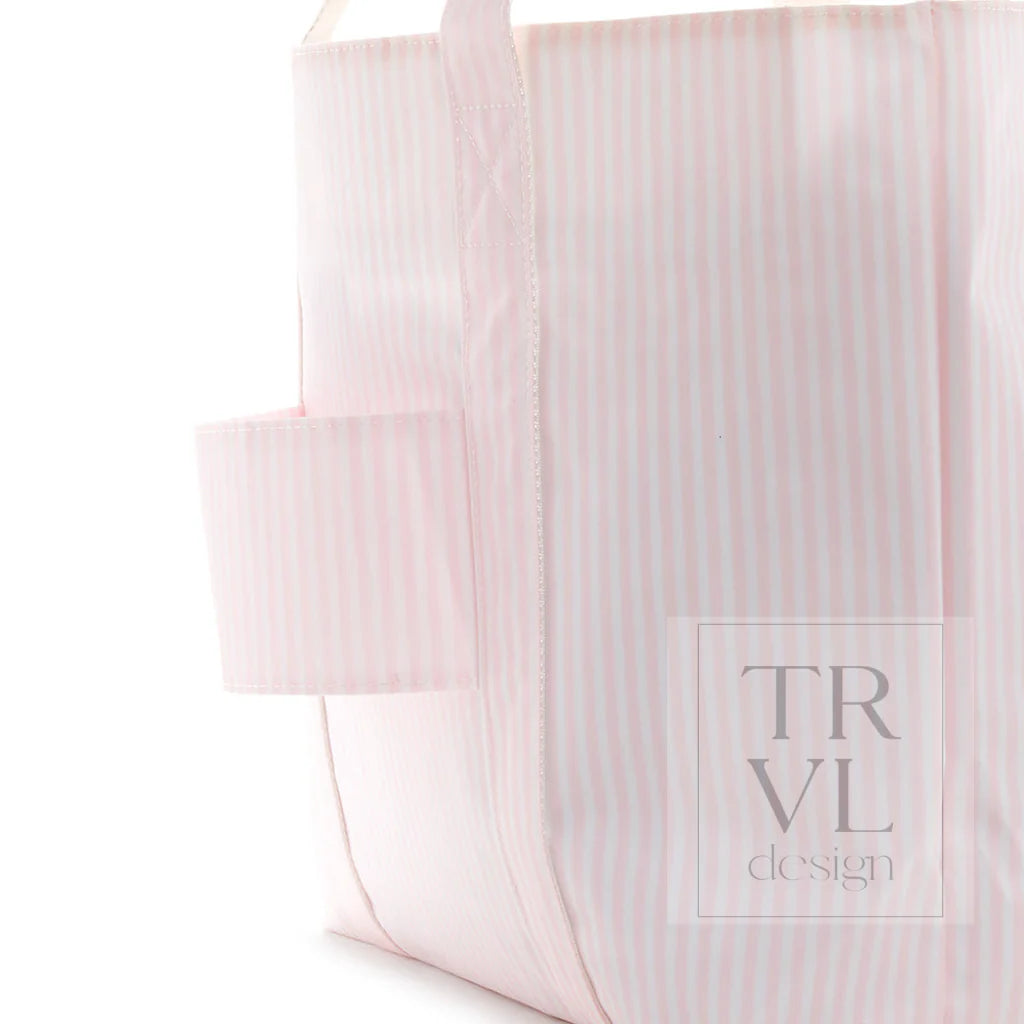 JUMBO TOTE - PIMLICO STRIPE PINK