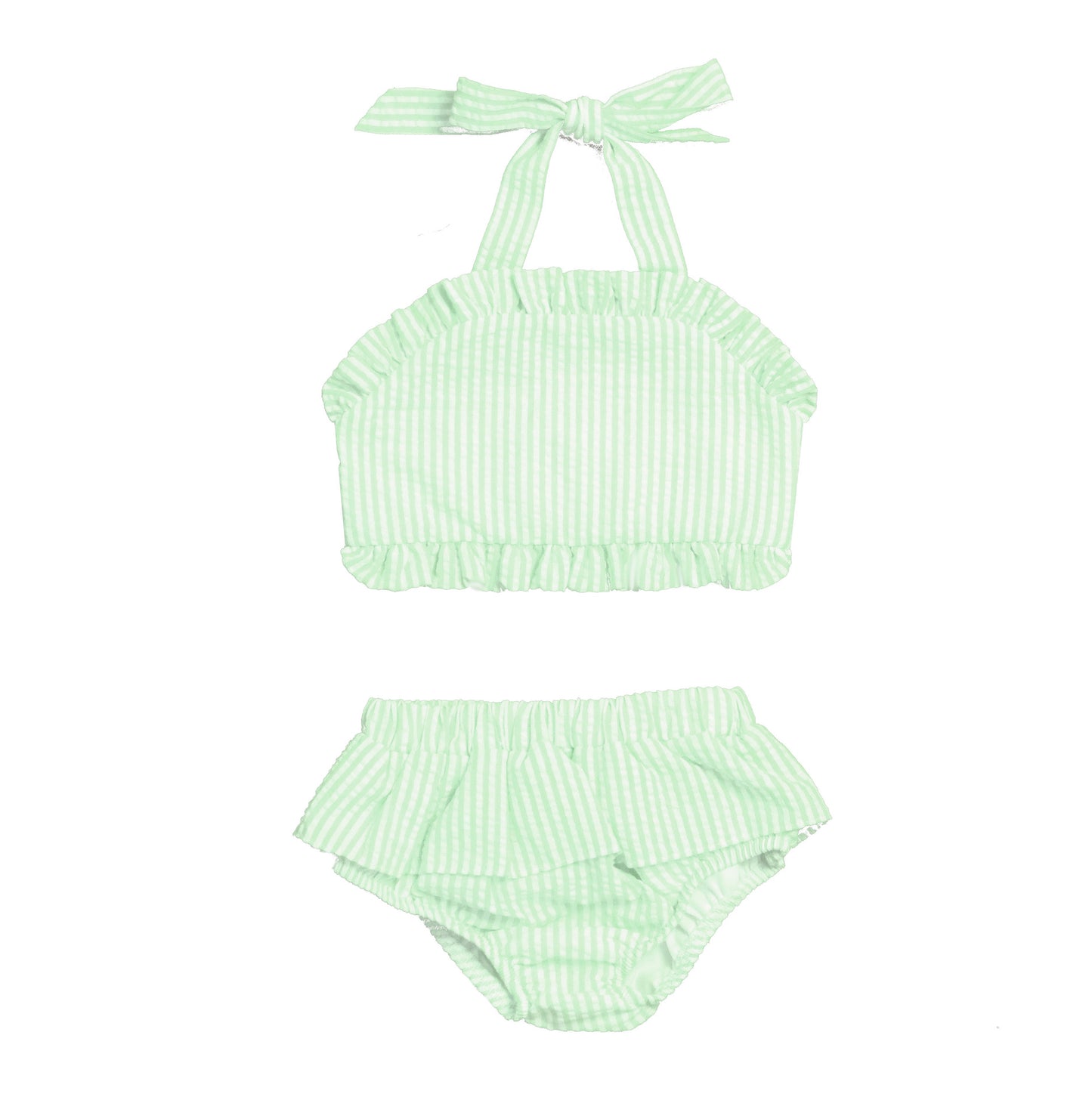 Two-piece Seersucker Bathing Suit