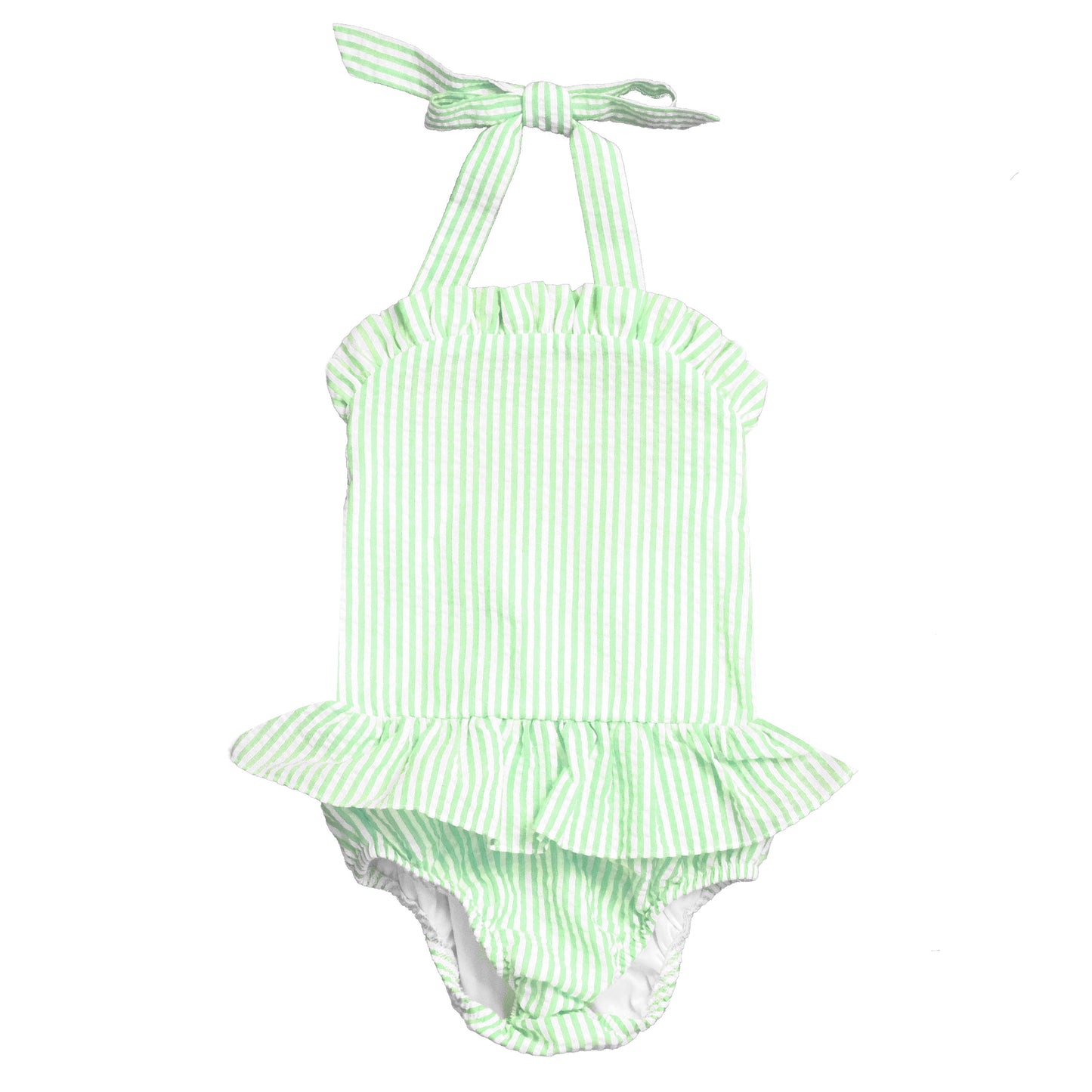 One-Piece Seersucker Bathing Suit