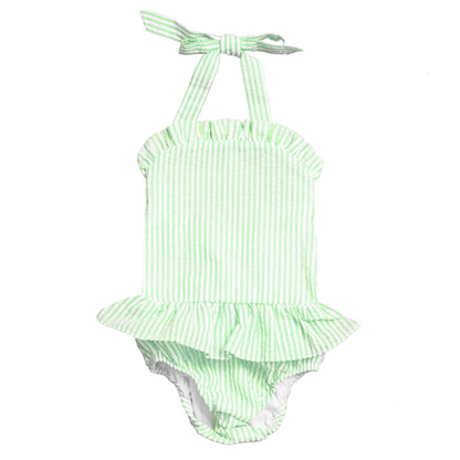 One-Piece Seersucker Bathing Suit