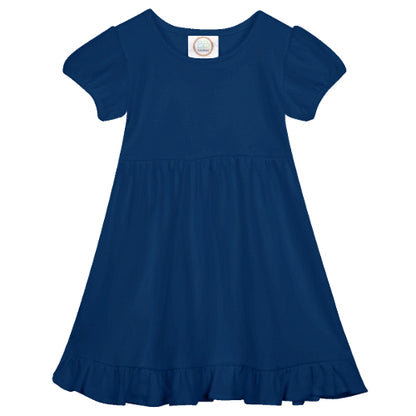 Short Sleeve Ruffle Dress