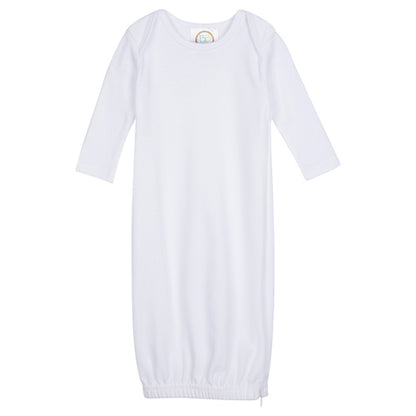 Long Sleeve Infant Gown with Hidden Zipper