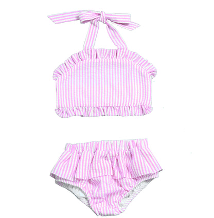 Two-piece Seersucker Bathing Suit