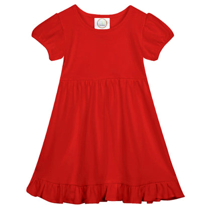 Short Sleeve Ruffle Dress